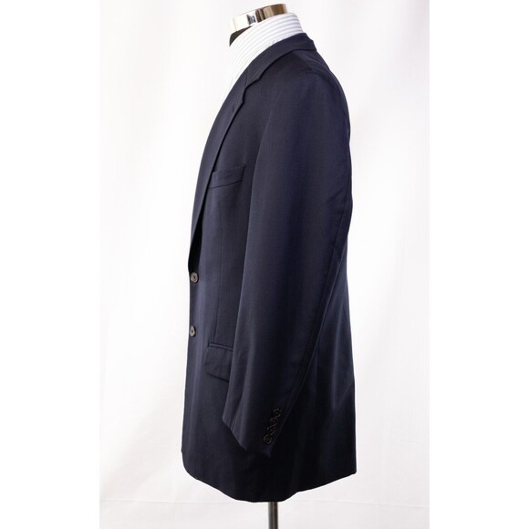 Joseph Abboud Mens Sz 42L 100% All Wool Super 100s Blue Blazer Sport Coat Jacket - Picture 4 of 12